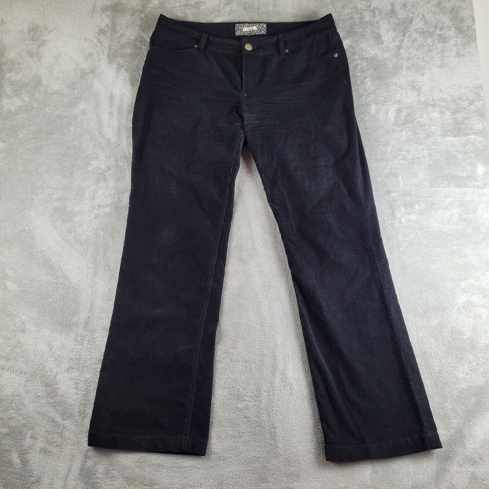 J Crew Pants Women's 31x32 Short Black Corduroy Bootcut Stretchy Preppy Workwear